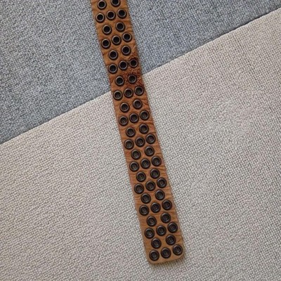 Diesel Men Old Leather Belt Studs 90S Grunge Y2K Perforated Design