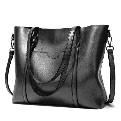 Damen Leder Geldbörsen und Handtaschen Top Griff Satchel Taschen Beuteltasche Beuteltasche Pur... - Bild 1 von 7