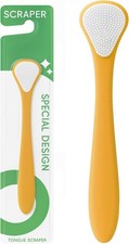 Silicone Tongue Scraper Cleaner Brush, Dual Oral Care Tool for Fresh Breath