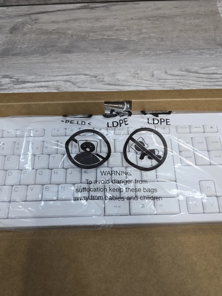 HP 125 White Wired Slim USB Keyboard US M52961-001 Model: TPA-L001K NEW - Image 3 of 4