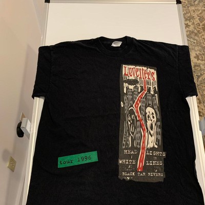 Vintage Levellers Shirt Mens Black 1996 Live Tour Headlights White Lines Tour