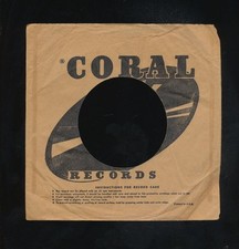 45 RPM Company logo sleeves-CORAL-disc-no 45
