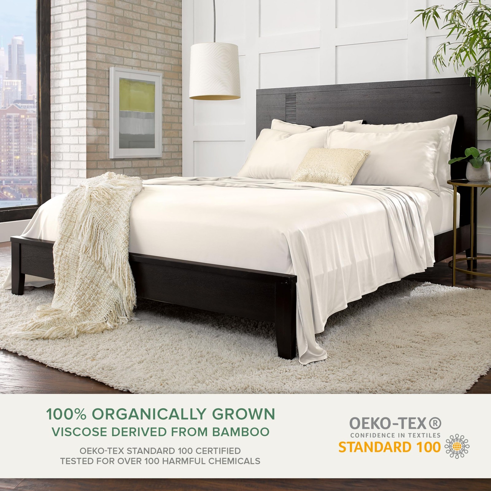 King Sheets by Pure Bamboo, Genuine 100 Organic Viscose Derived from Bamboo ...