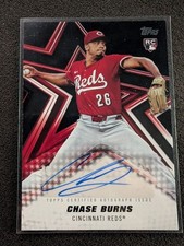 Chase Burns 2026 Topps Series 1 Baseball Stars Black Parallel Auto /10 RC