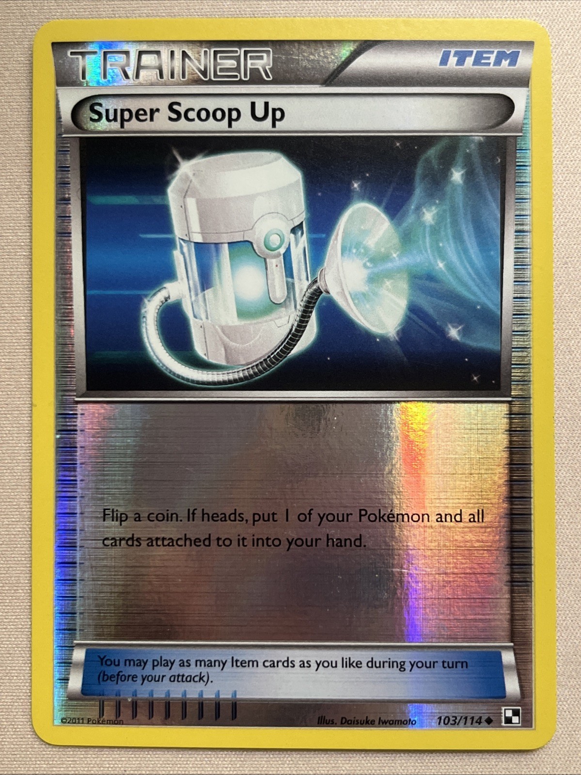 Pokemon Card - Super Scoop Up - Reverse Holo (103/114) Black & White Base NM