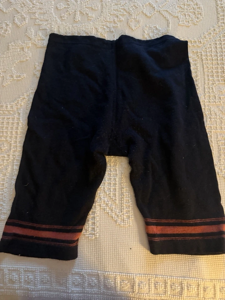 Traje de baño antiguo tejido parte inferior para hombre-traje de baño-lana-años 20 azul rojo rayas Foto 4 de 4