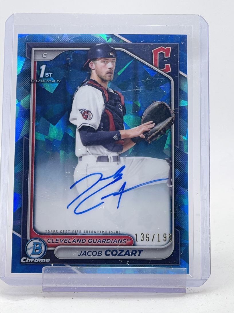 JACOB COZART 2024 BOWMAN CHROME 1ST SAPPHIRE AUTOGRAPH AUTO /199 Q1420