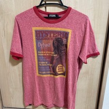 Hysteric Glamour Ringer T-Shirt M Gray Cotton Vintage Style Excellent Condition