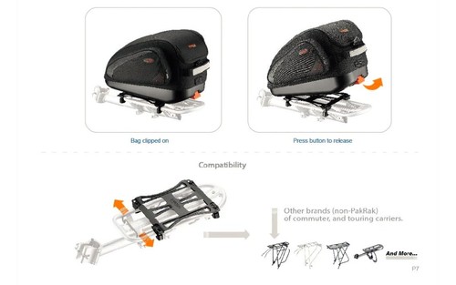 Ibera PakRak QB1 Bike Bag Adaptor for IB-BA18 IB-BA19 Mount on Wide-Range - Picture 3 of 3