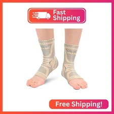 INDEEMAX Copper Infused Ankle Brace for Sprained Ankle, Ankle Compression Sleeve