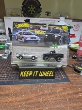 Hot Wheels 2-Pack Back To The Future Time Machine And Toyota Pickup Truck