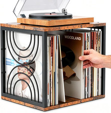 Wood Vinyl Record Storage,Diy Stackable Record Holder,Holds 80-100 Lps