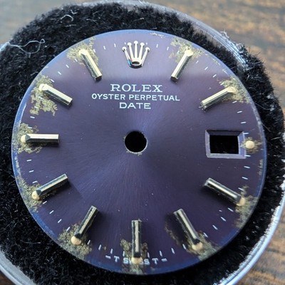 ROLEX OYSTER PERPETUAL DATE 26MM LADIES BLUE DIAL - POOR CONDITION 6917