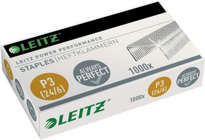 Leitz 24/6 mm verzinkte Heftklammern - Karton mit 1000