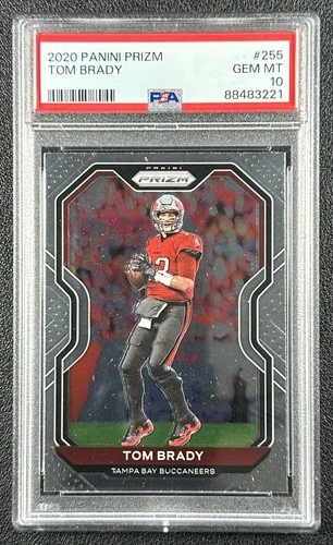 TOM BRADY PSA 10 2020 PANINI PRIZM FOOTBALL #255 BUCCANEERS 3221