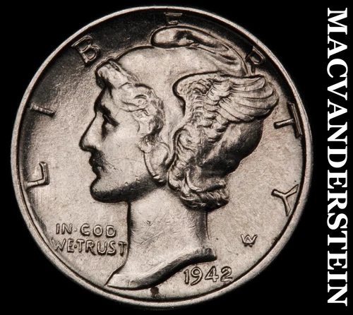1942 Mercury Dime- Silver- Scarce High Grade Luster No Reserve #J4745
