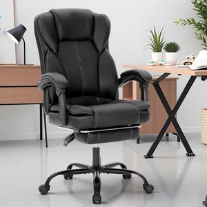 Home Office Chair Ergonomic Desk Chair PU Leather Task Chair Rolling Swivel