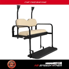 Club Car Precedent Golf Cart Rear Flip Seat Kit 2004-UP Buff Cushions