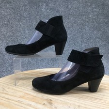 Gabor Heels Womens US 9 UK 6.5 Black Hovercraft Mary Jane Pumps Suede Casual