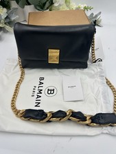 Womens Balmain Soft Leather Shoulder Bag Made...