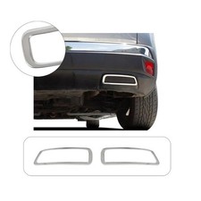 Exhaust Deflector Frame Chrome Stainless Steel For Peugeot 3008 SUV 2016+ 2 Pcs