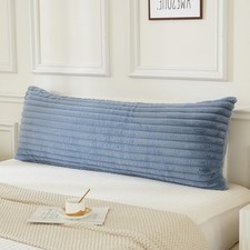 Faux Fur Fluffy Body Pillow Cover Luxury Striped Plush Decorative Body Pillow...