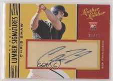 2019 Panini Leather & Lumber Rookie Signatures Blue 25/75 Chris Shaw Auto 1u6