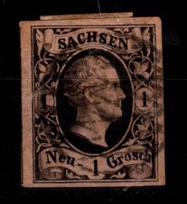 Saxony 4 stamped defects, discolored #DCS55