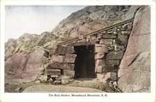 NEW HAMPSHIRE Monadnock Mountain Rain Shelter ~ Frank Swallow NH Postcard