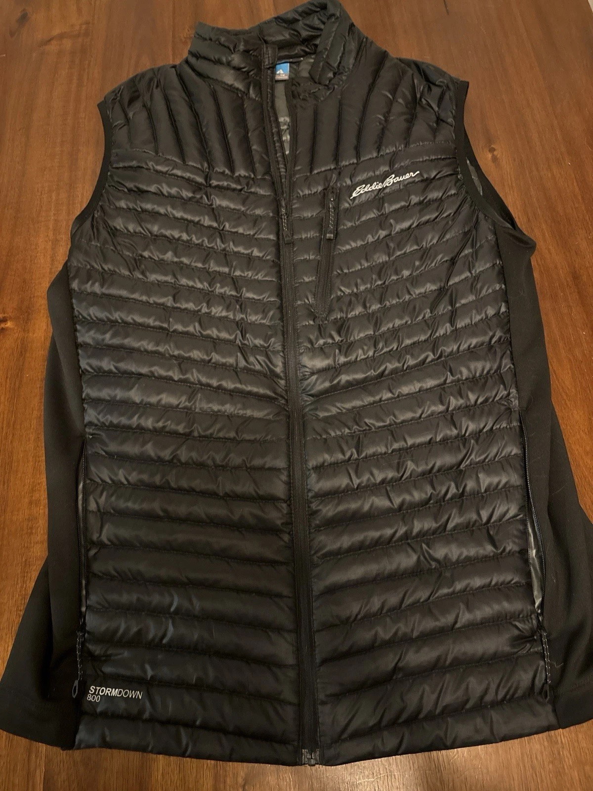 Eddie Bauer First Ascent Puffer Vest Black Stormdown 800 Men’s Medium