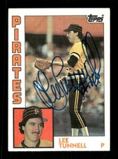 1984 Topps  384 Lee Tunnell signed auto autograph  crisp blue sharpie, John 3:16