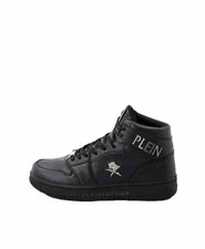Classic Iconic Philipp Plein Sport Unisex Black & Silver High Tops EU 42