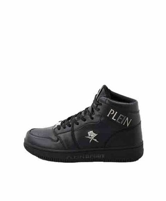 Classic Iconic Philipp Plein Sport Unisex Black & Silver High Tops