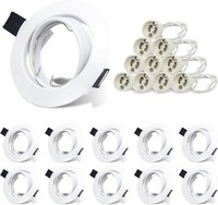 Einbaustrahler Set 10Er GU10 Rund Schwenkbar Weiß FüR Halogen Leuchten