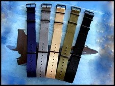 16mm NATO G10 Prem Ballistic PVD MoD RAF Military army watchband strap IW SUISSE