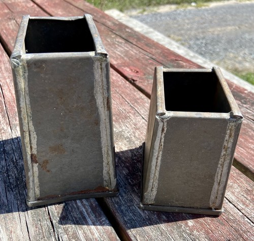 2 Antique Ice Cream Molds 5”x 4 1/2”x 2” And 3 3/4” X 3 1/2” X 2” - Picture 3 of 5