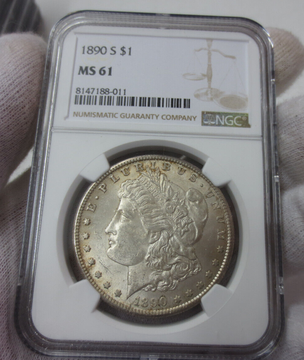 1890-S Morgan Dollar NGC MS61 (Better Date) | eBay