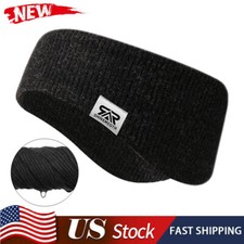 Women Men Warm Knitted Fleece Headband Winter Ear Warm Hair Band Head Wrap Gift