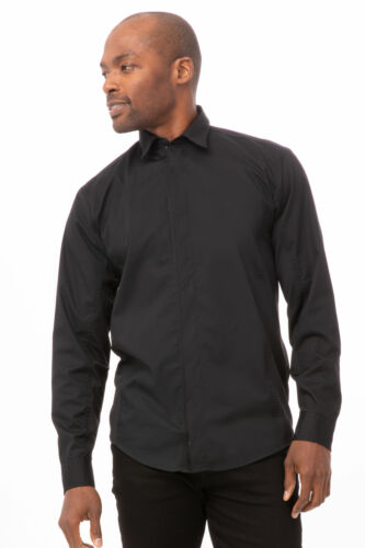 Chef Works Mens Shelby Zip Front Shirt (SLMFZ006) - Picture 1 of 2