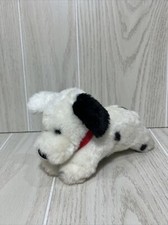 Battat Dalmatian small puppy dog plush lying down red collar one white ear