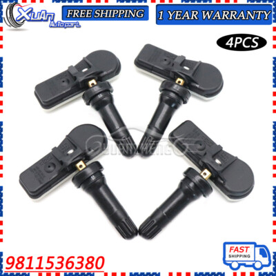 9811536380 Set of 4 TPMS Tire Pressure Sensors FOR Citroen B9 C4 C5 Peugeot RCZ