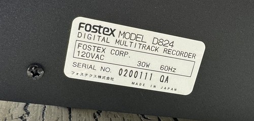 Vintage Fostex D824 Digital Recorder Rack Mount Recording Studio Gear Rare - Picture 11 of 11