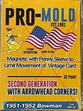 25 BRAND NEW from Pro-Mold MH51SA 35 PT Specifically for Bowman Cards 1951-1952