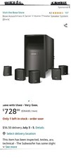 Bose Acoustimass 6 Series III home Entertainment System And amplifier
