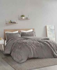 Intelligent Design Malea Shaggy Faux Fur Soft Plush Reverse TWIN Duvet Cover Set