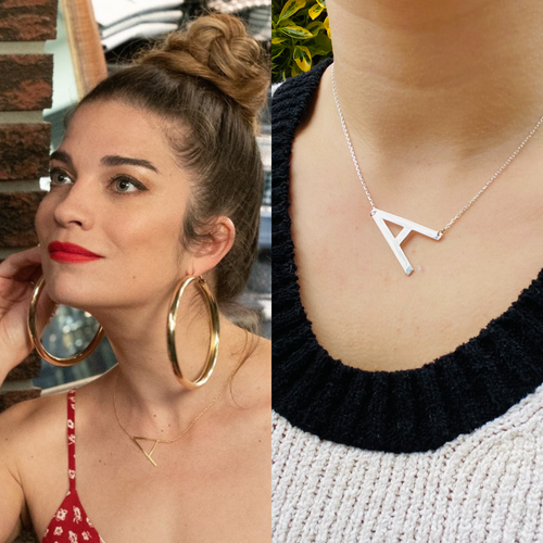 Alexis Rose Large Initial Necklace 
