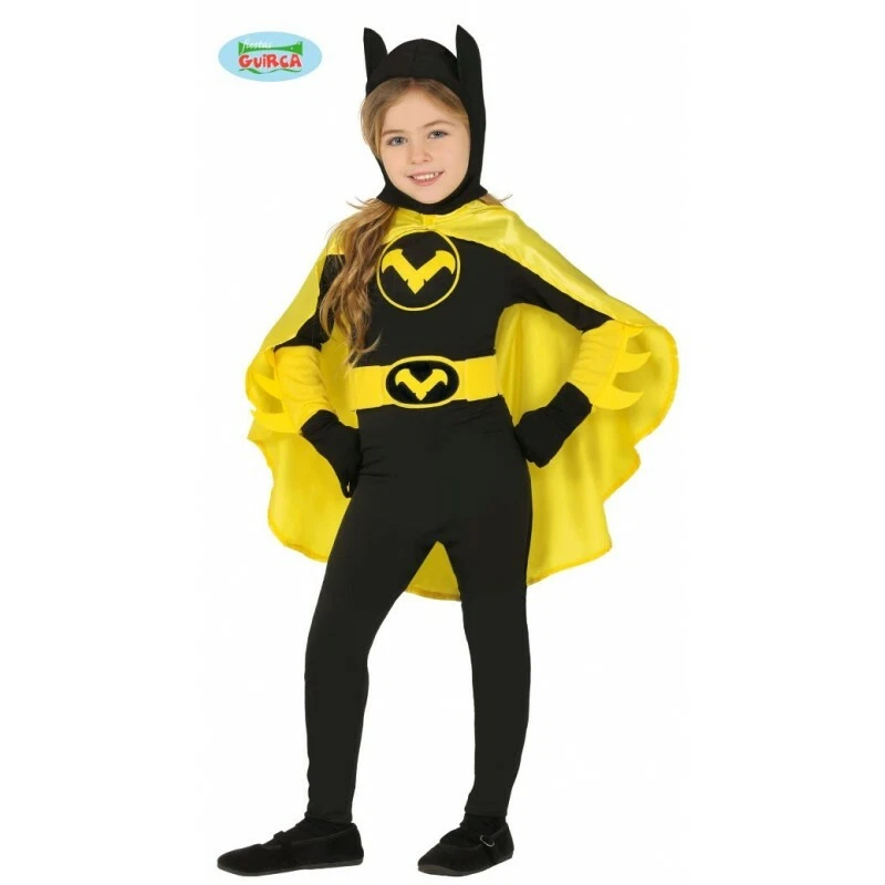 BATGIRL CARNIVAL COSTUME GUIRCA GIRL SUPER HEROINE BATMAN WOMEN BLACK