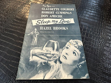 1948 SLEEP MY LOVE - Original Movie Pressbook -CLAUDETTE COLBERT