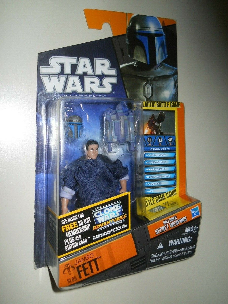 Star Wars Jango Fett アクションフィギュアセット Year 2010 Star Wars Galactic Battle Game Saga Legends 4