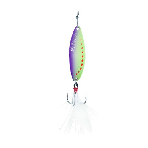 Clam Leech Flutter Spoon Size 8, 10 or 12 Ice Fishing Jig Choose Glow UV Color - Picture 9 of 10